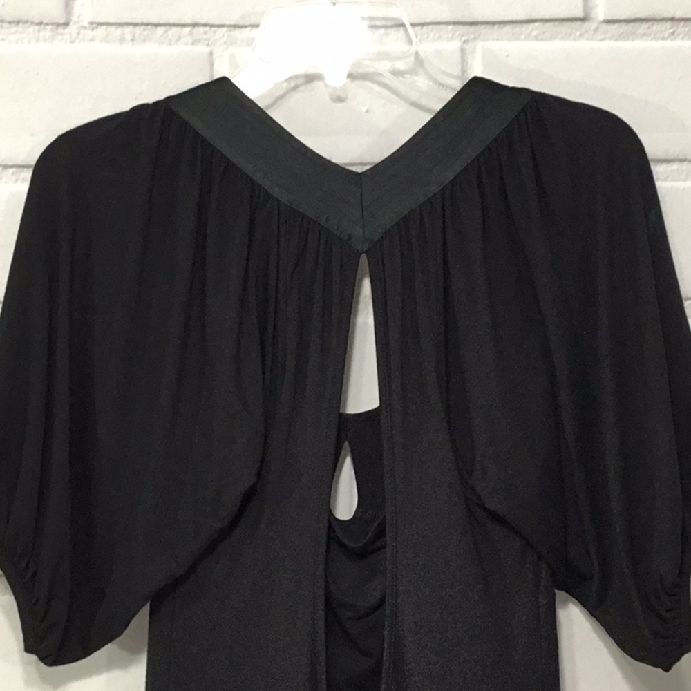 Karen Millen England Silk Trim Black keyhole Dress - Picture 6 of 8
